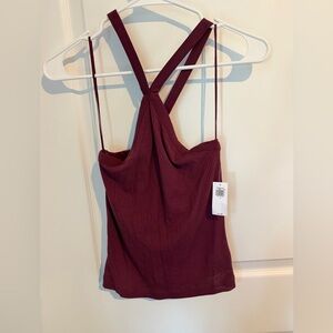 Burgundy Halter Top